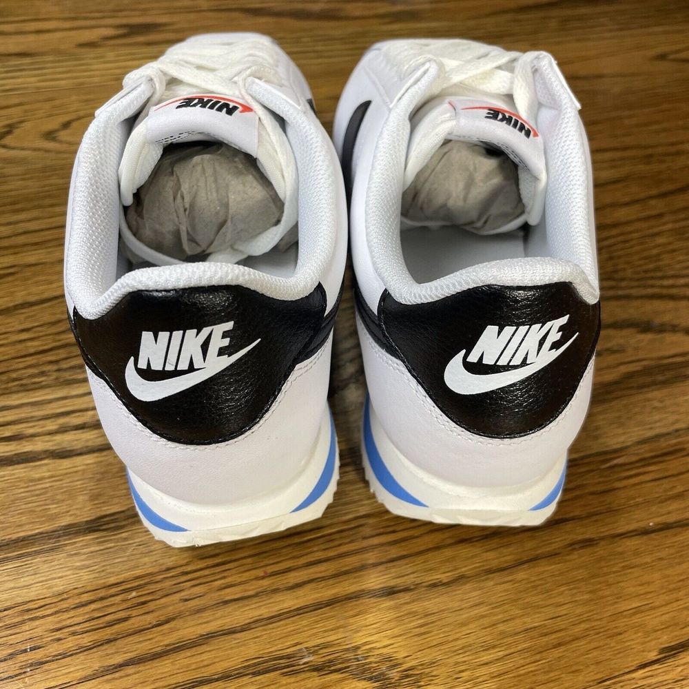 Women’s Nike CORTEZ 'WHITE BLACK LIGHT PHOTO BLUE' Leather Shoes Size - Picture 5 of 6